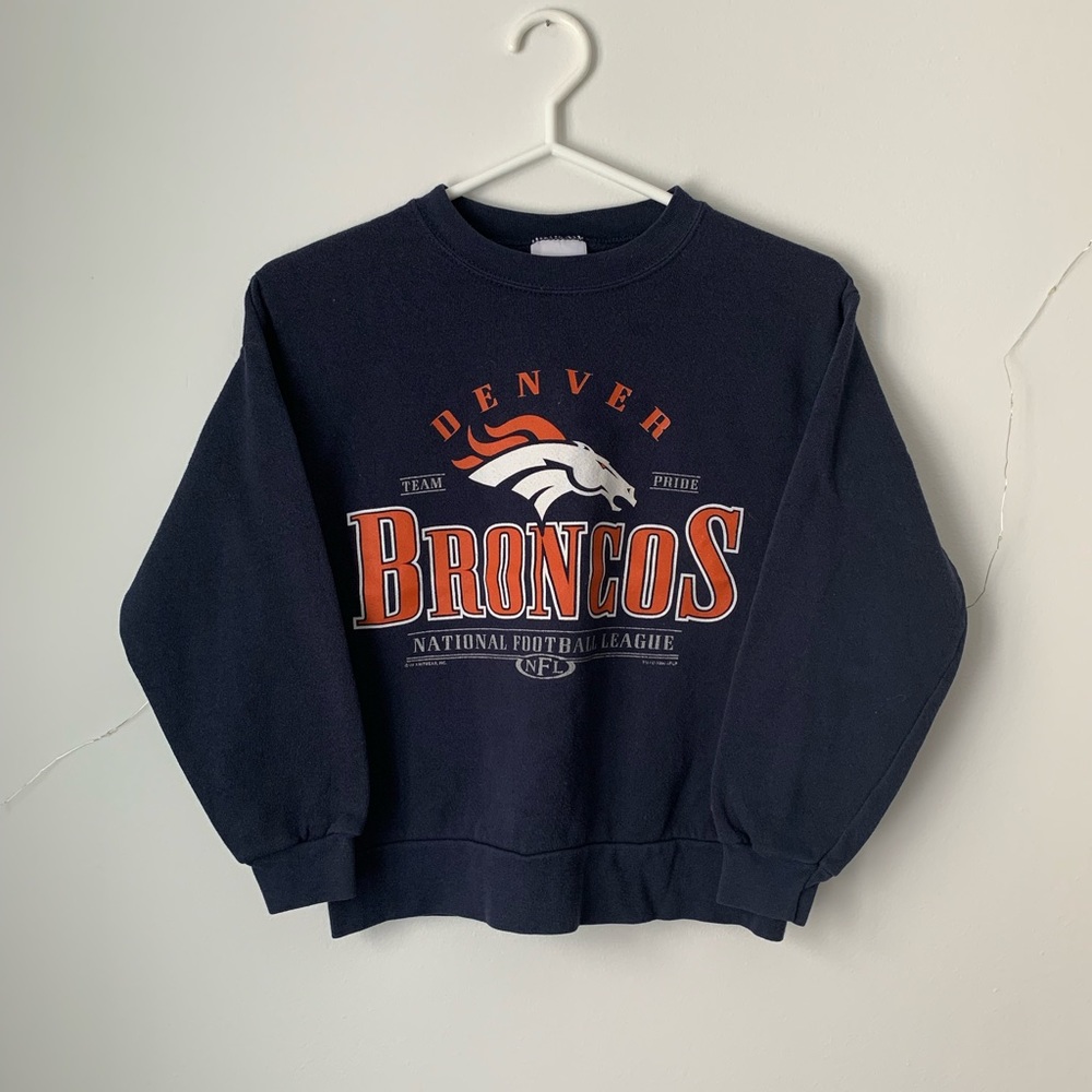 Vintage Kid’s Denver Broncos NFL Sweater in Navy